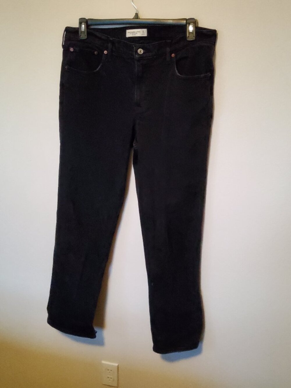 Abercrombie & Fitch Black Denim Jeans Straight leg size 32/14